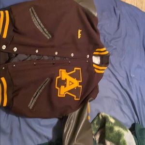 Varsity jacket brown color
